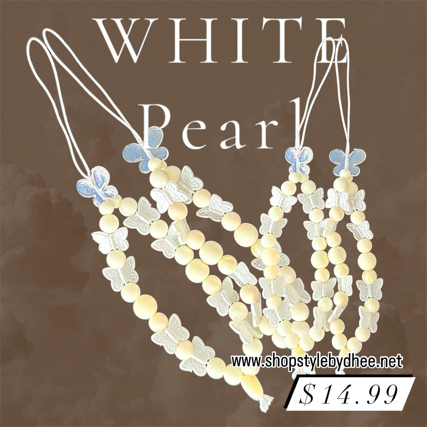 White Pearl Phone-Purse Charmz